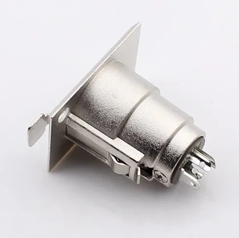 Металл 3 Pin XLR Женский Разъем для монтажа в панель микрофонный кабель конвертер