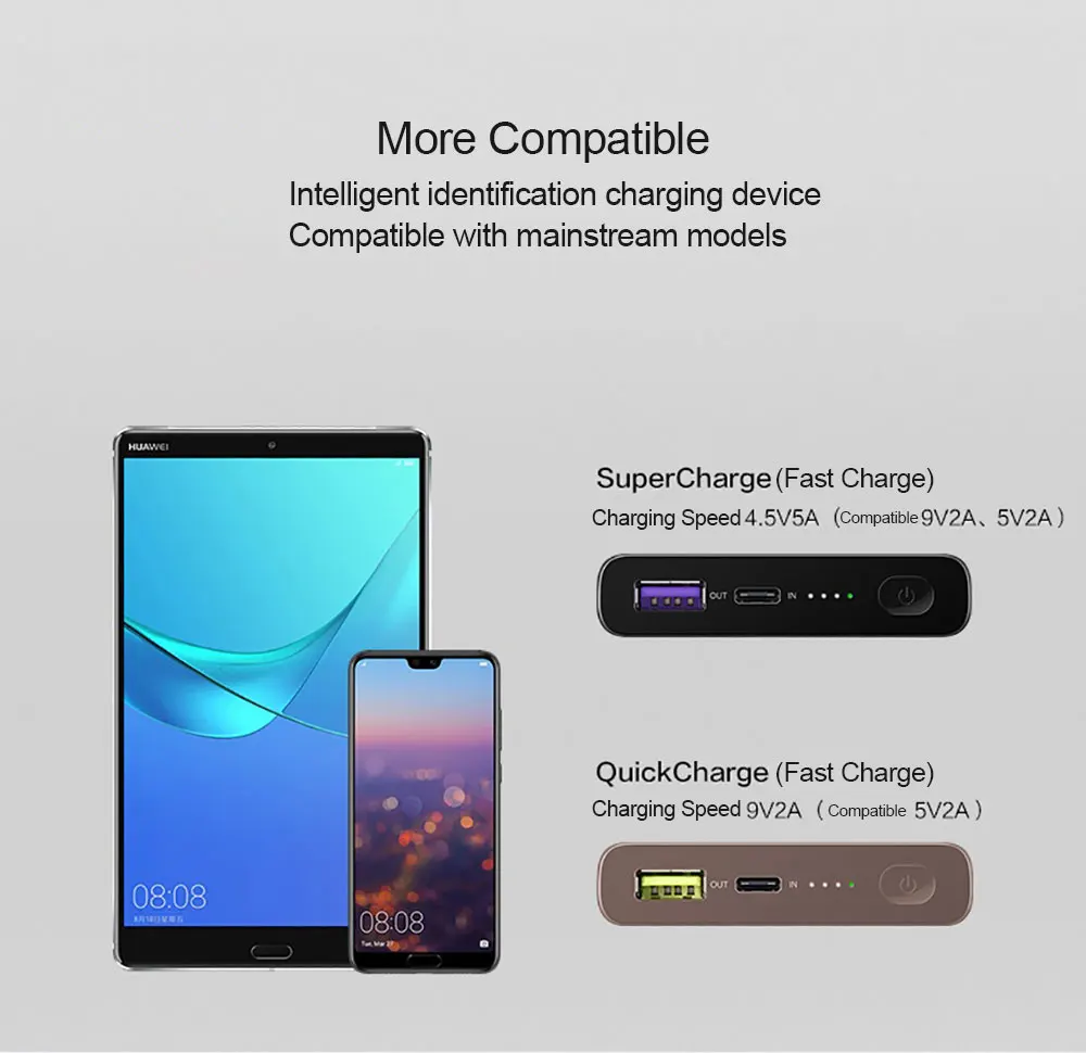 Huawei Quick Charge power Bank 10000 мАч макс 18 Вт Двусторонняя Быстрая зарядка портативный внешний аккумулятор для Mate9 10 20 X Pro P10 P20