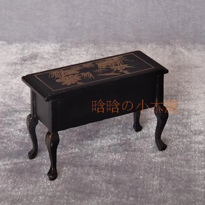 Гостиная Ретро журнальный столик черный стол ностальгия окрашенные украшения