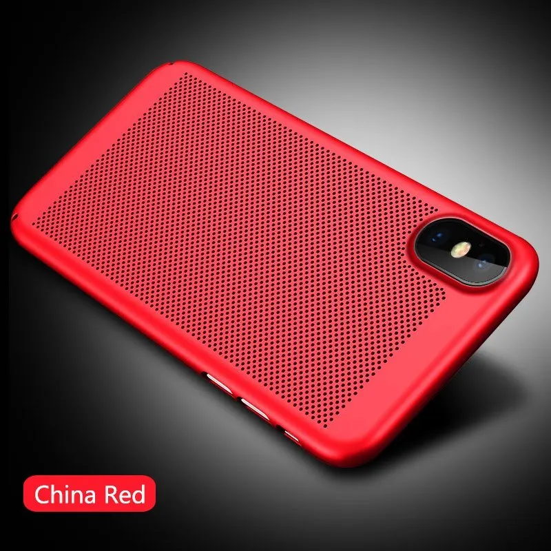 Красный Матовый теплоотвод чехол для телефона для iPhone 11 Pro MAX XS MAX XR X охлаждающий чехол PC shell для iPhone 6 6S 7 8 Plus 5 5S SE - Цвет: Красный