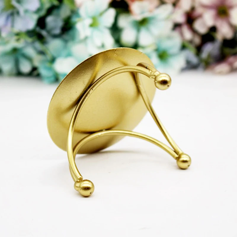 Современный геометрический Круглый Подсвечник из кованого железа украшения