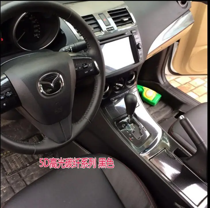 ZWET автомобиль для mazda 3 углеродное волокно специальная наклейка s для Mazda 3 Цвет черный/серебристый углеродное волокно наклейка для Mazda 3 2006~ 2012 - Название цвета: Черный