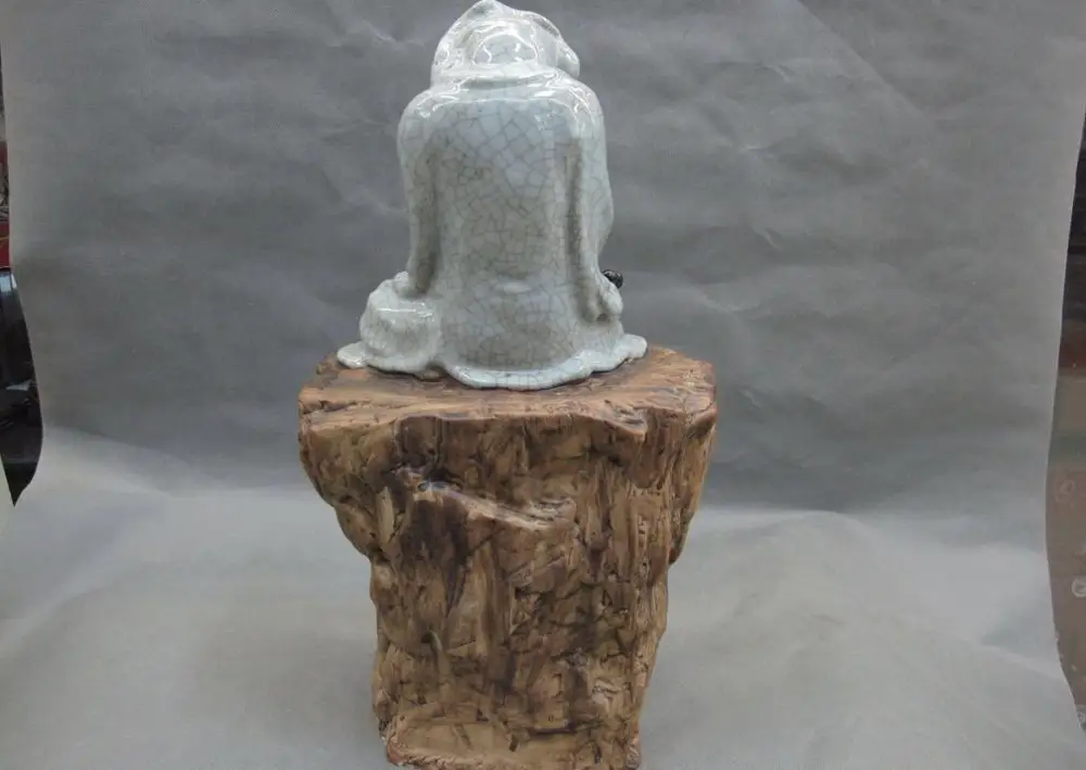 Керамика фарфор WUCAI длинные брови arhat Dharma бессмертная статуя бога Будды | Дом и сад
