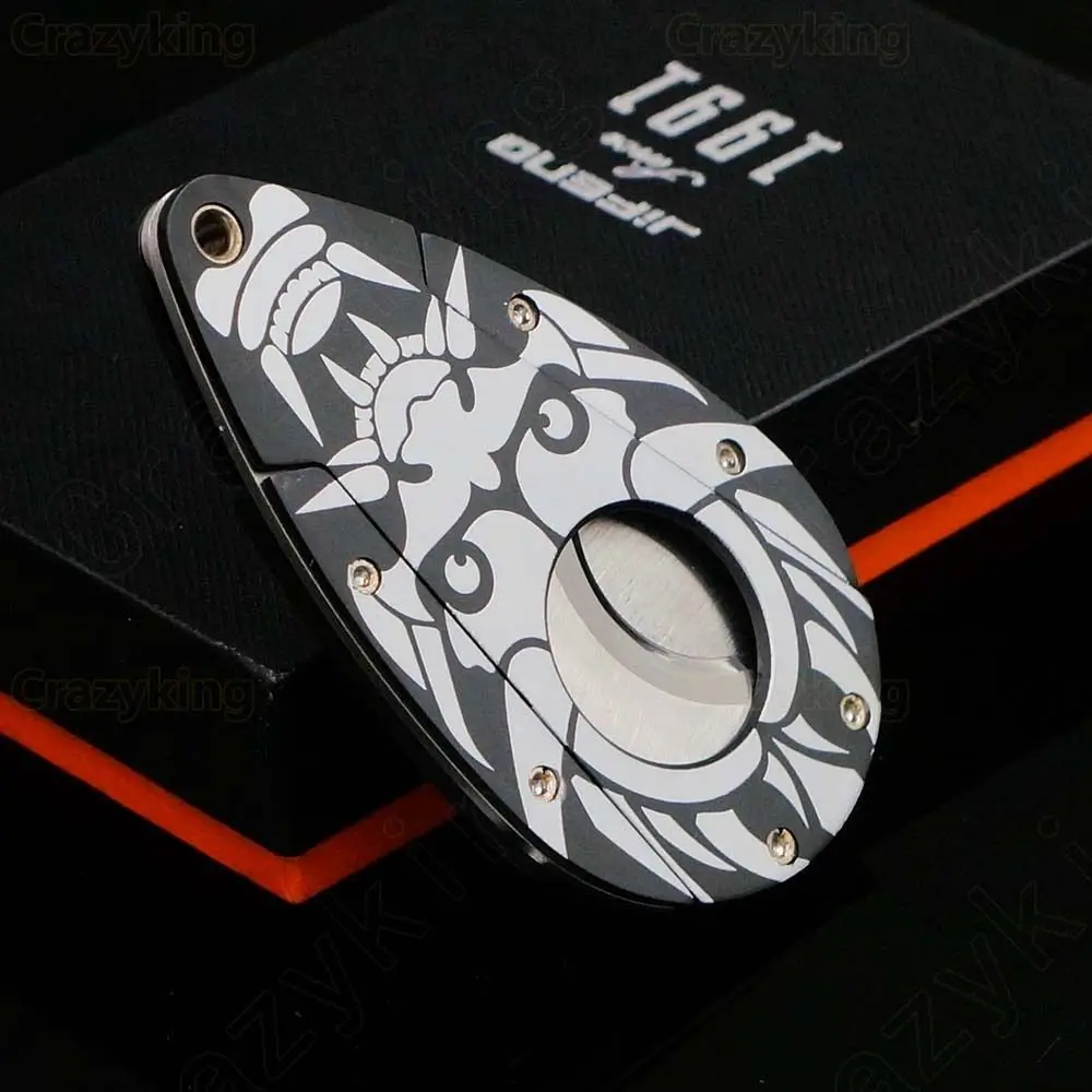 Античный туш резной Карманный острый Бронзовый резак для сигар с чехлом Cohiba | Дом