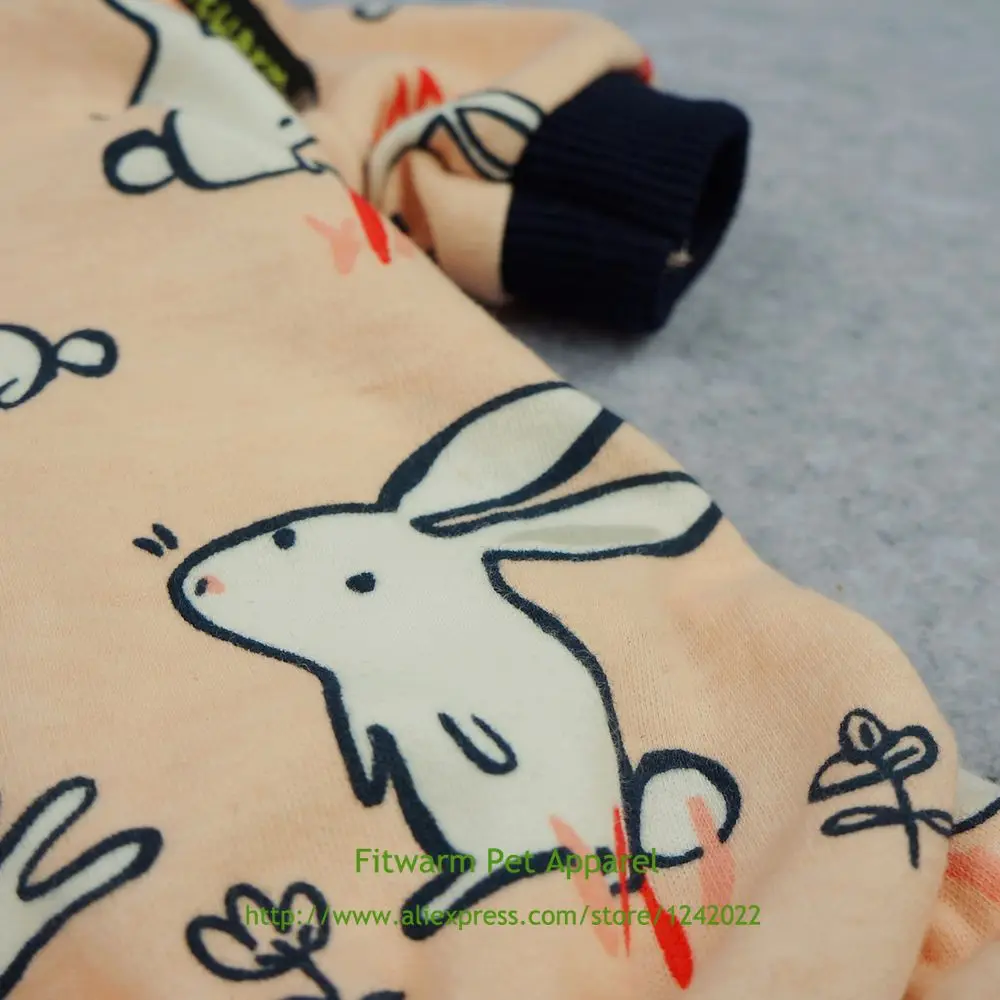 Fitwarm розовый кролик хлопок собака пижамы одежда для домашних животных рубашки