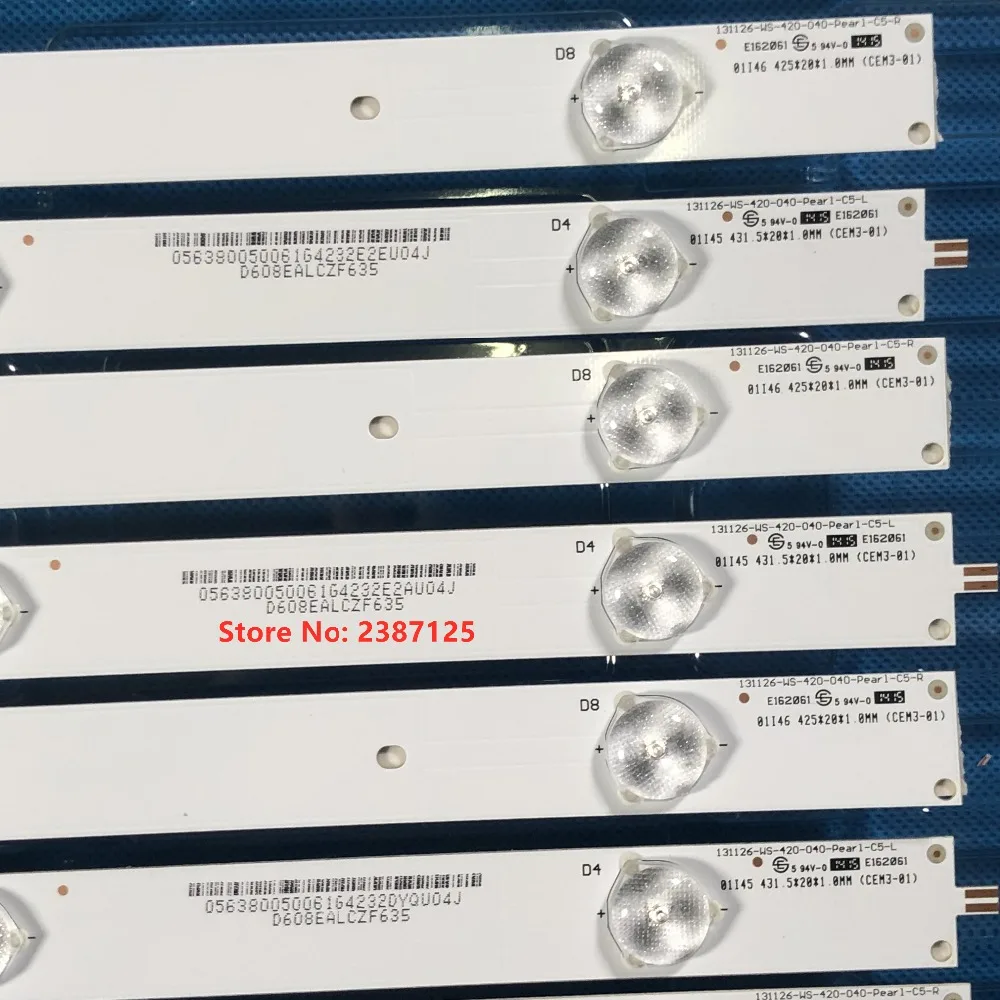 Светодиодный Подсветка полосы для SV0420A88 REV3 A B 131126 WS 420 040 PEAR1 C5 R L TH 42AS600C TX 42as500e