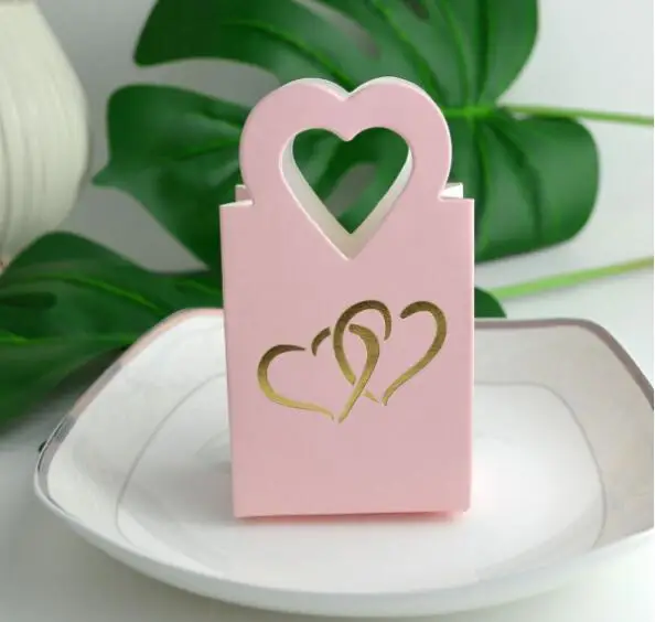 100 х мини розовый синий белый Сердце Стиль Свадебные сувениры конфетные