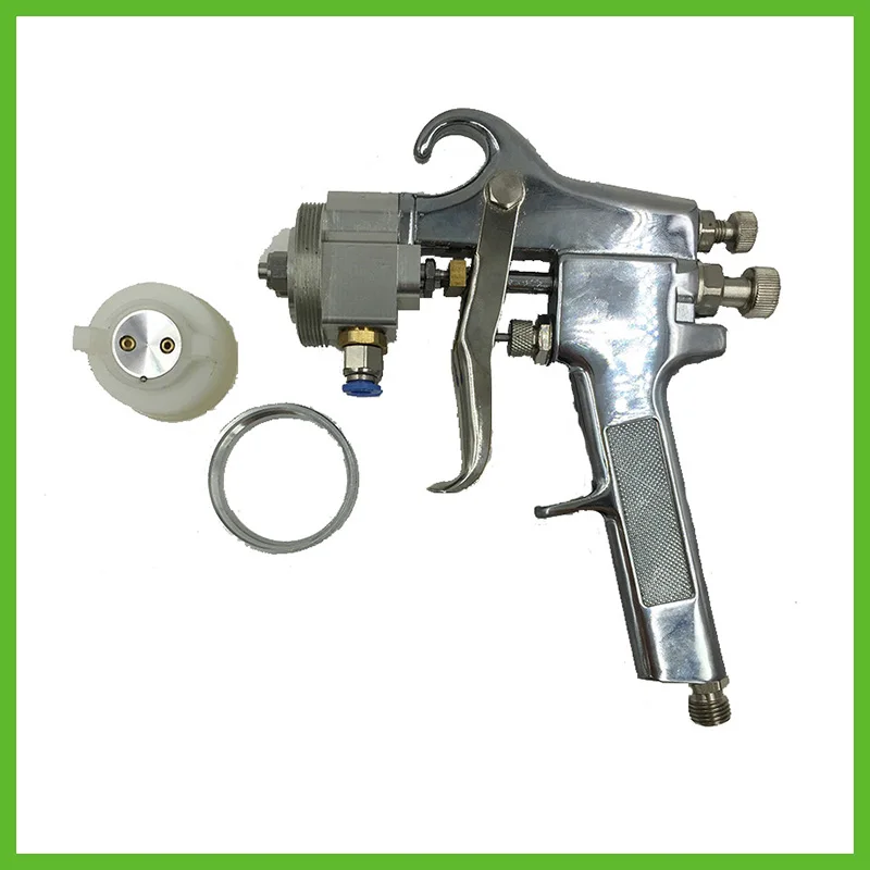 Пистолет распылитель SAT1182 высокого давления HVLP с двойным соплом серебристый