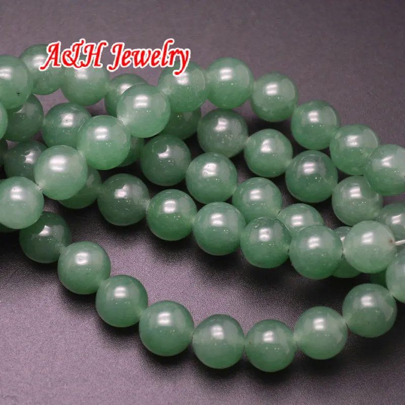

5pcs High Quality Natural Semi-precious Stone 10mm Green Color Aventurine Strand Loose Round Beads