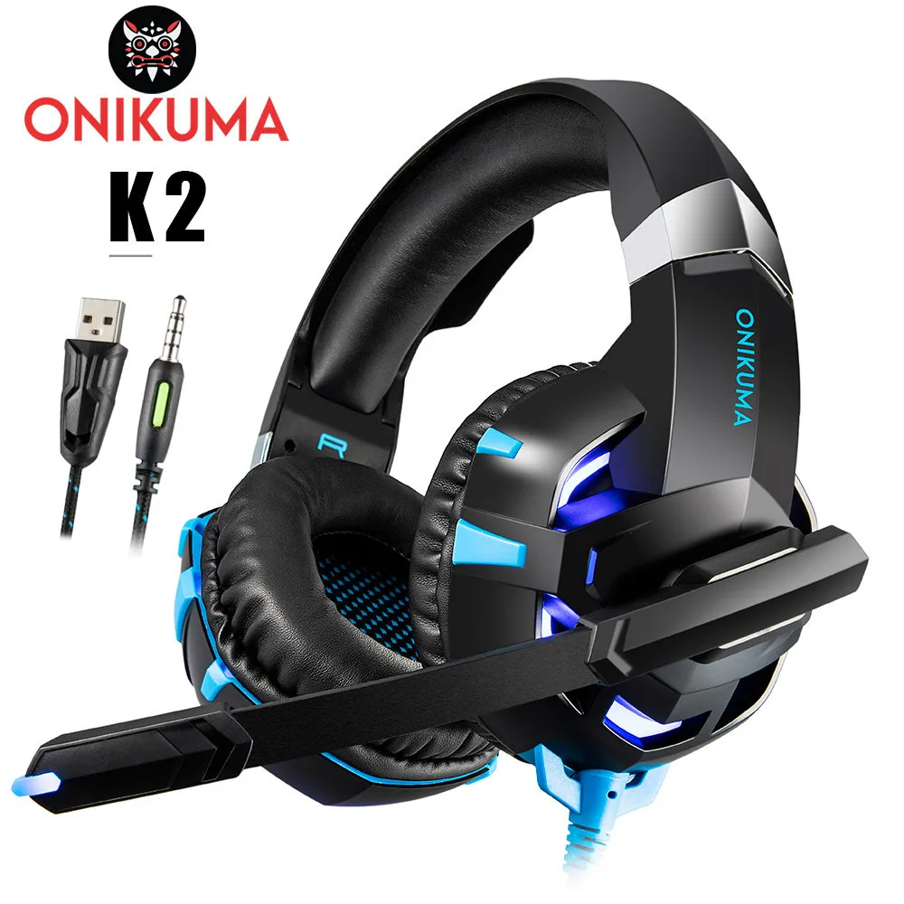 ONIKUMA Casque PS4 Игровые наушники PC Gamer стерео гарнитура с микрофоном+ профессиональная проводная USB игровая мышь