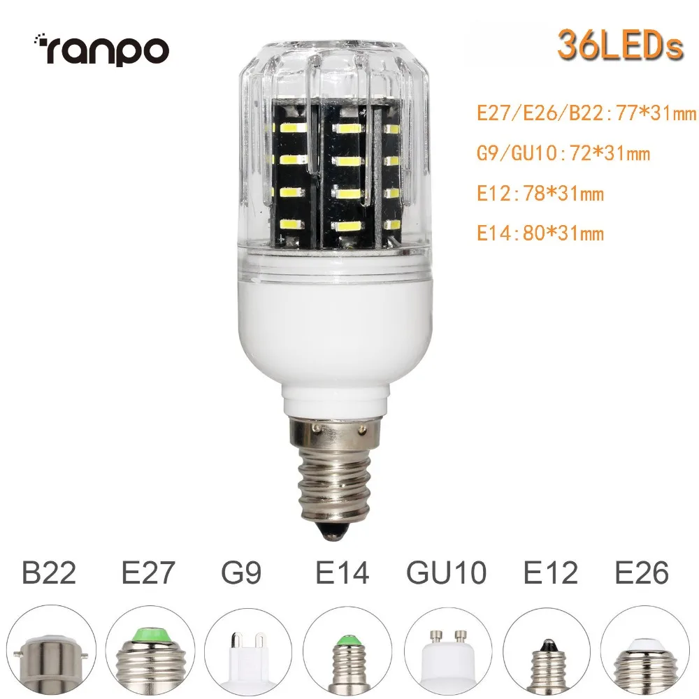 E26 E27 E12 E14 G9 GU10 светодиодный кукурузная лампа 4014 SMD светильник мощностью 10 Вт, 20 Вт, 25 Вт 30 Вт светильник ing 36 светодиодный s 72 светодиодный s 96 Светодиодный s 138 светодиодный s ампулы Светодиодный точечный светильник