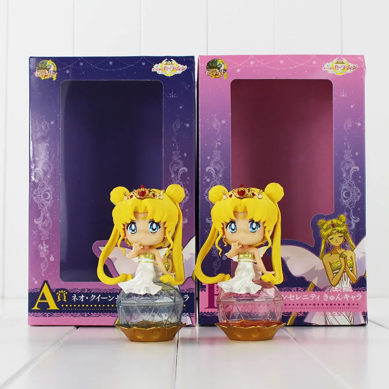 

Action Figure Princess Q Version Big Eyes Crown Yellow Hair Brinquedos Crystal Base Toys