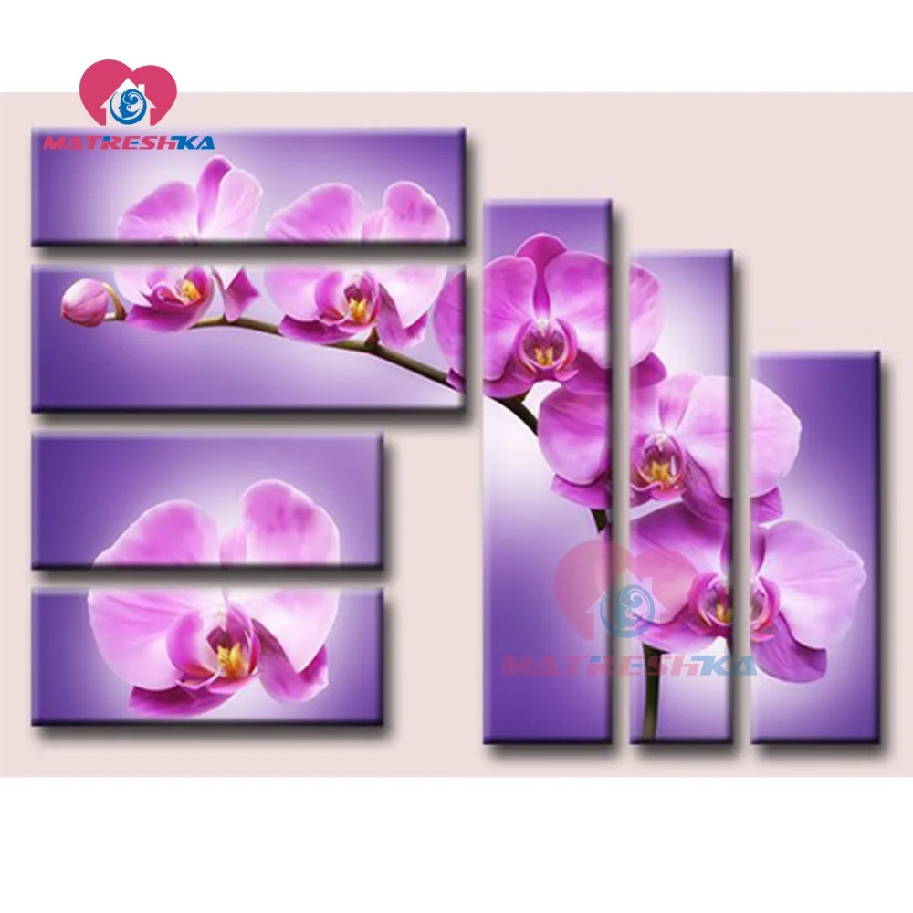 Алмазов картина orchidee Алмазная вышивка Триптих Вышивка крестом картины из