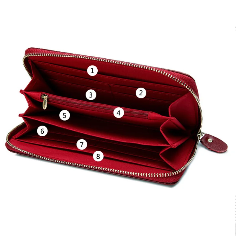 Роскошный женский кошелек из натуральной кожи элегантные женские кошельки