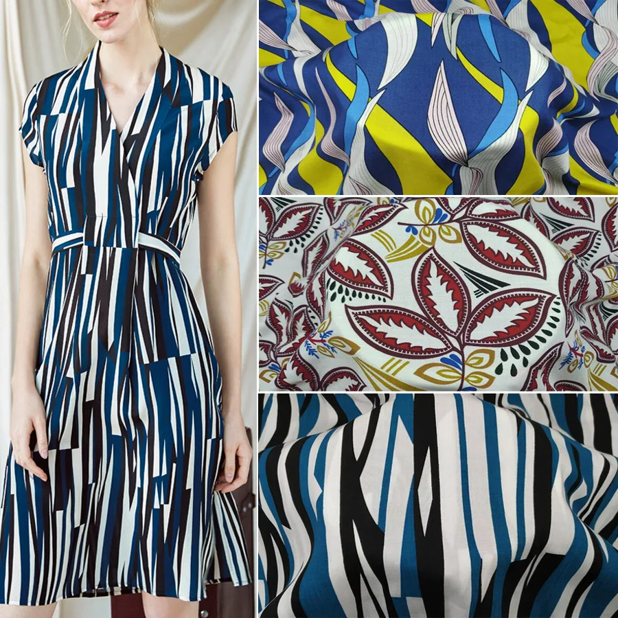 Хлопчатобумажная ткань для платьев мягкая охлаждающая вискоза удобная Пижама