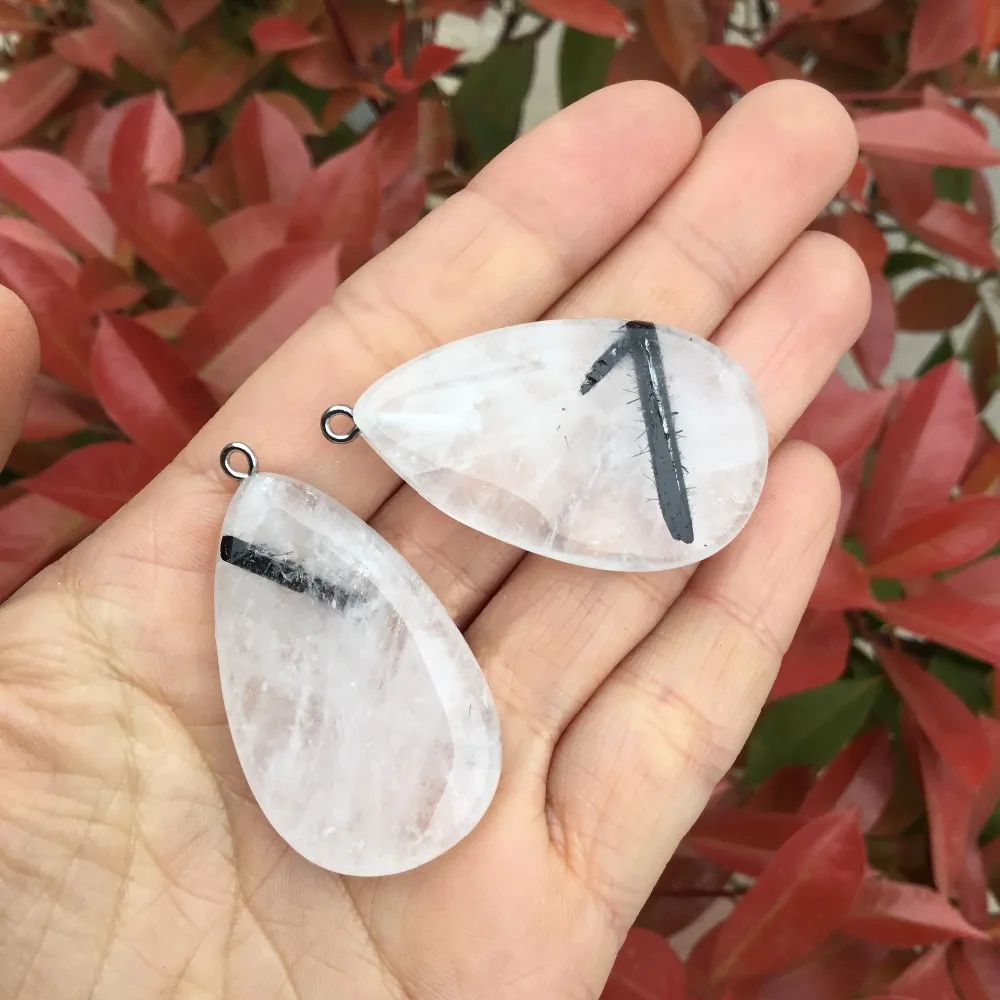 Натуральный черный рутилированный кварц кристаллы и минералы Турмалин в форме