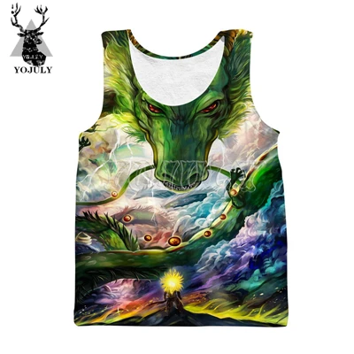 Vest YOJULY жилет унисекс с 3D принтом для мужчин/женщин Dragon Ball Z DBZ Broly Broli Saiyan Goku аниме Harajuku Повседневный забавный жилет с круглым вырезом VE07 - Цвет: Vest