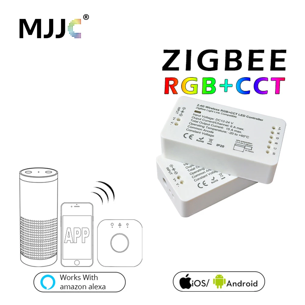 Светодиодный контроллер ZIGBEE RGB CCT Zigbee светодиодный DC12 24 В полос ZLL приложения RGBW