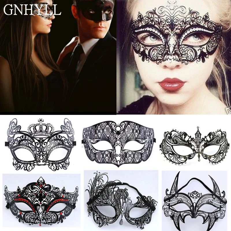 GNHYLL маска череп Венецианский маскарад черный костюм Марди Грас туши для ресниц к