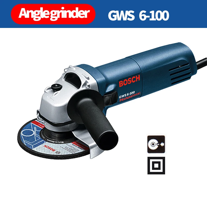 GWS 6-100 Bosch GWS Series Angle Grinder Metal Cutting Polishing Machine Upgrade New Metal Polishing Machine - Цвет: GWS 6-100