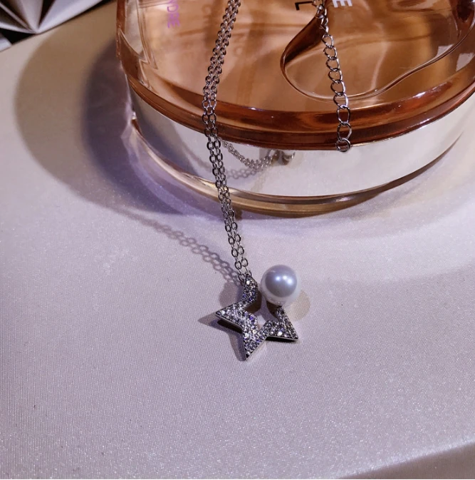 Ожерелье из натурального жемчуга ожерелье серебра 925 пробы с подвеской для