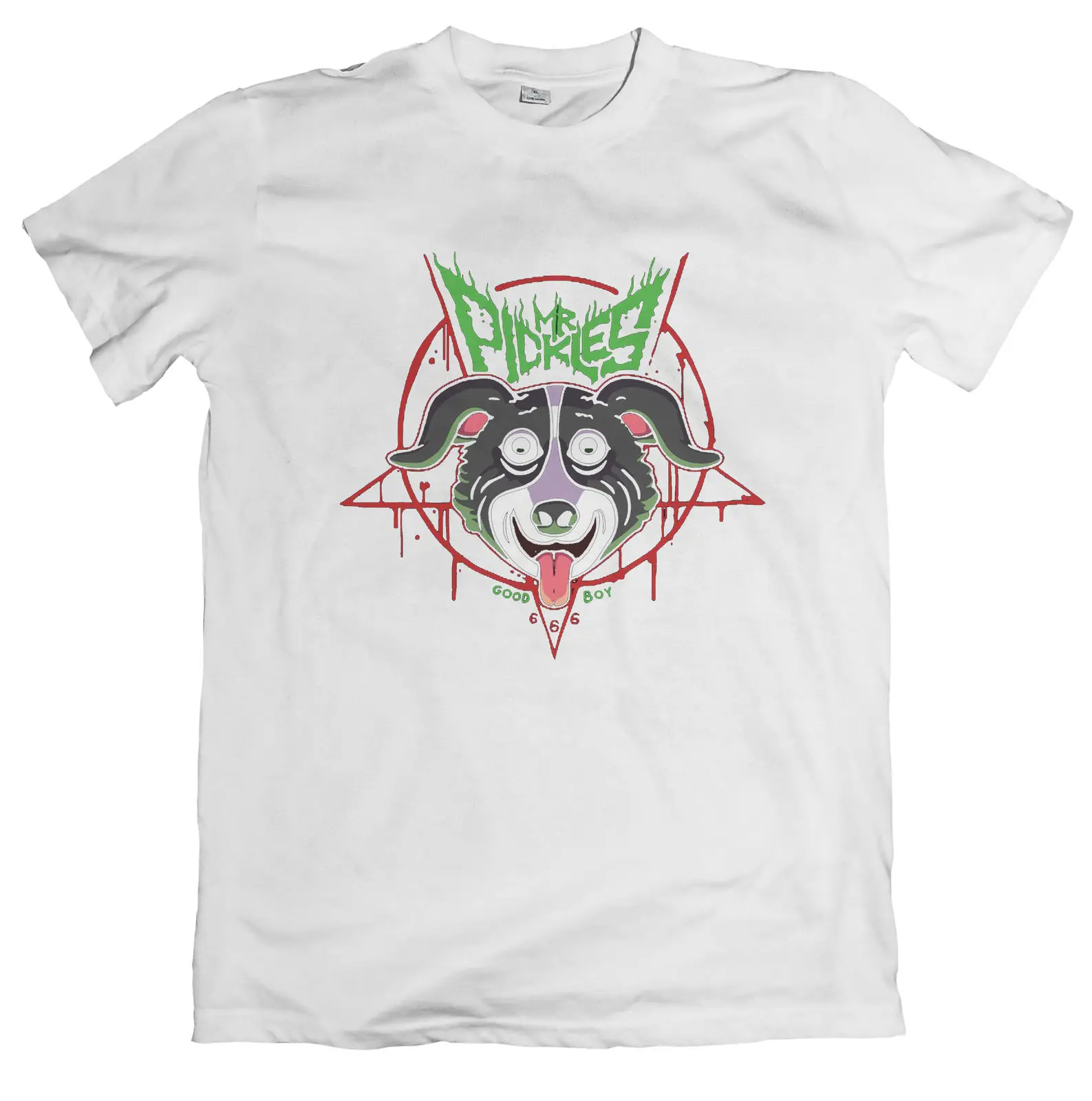 Mr Pickles Pentogram Футболка Люцифер Дьявол мультфильм футболка Мужская Унисекс Новая