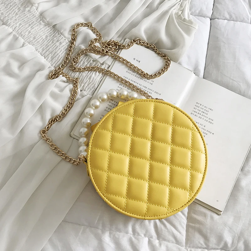 Женская дизайнерская сумка из искусственной кожи с бусинами на одно плечо 2019 |