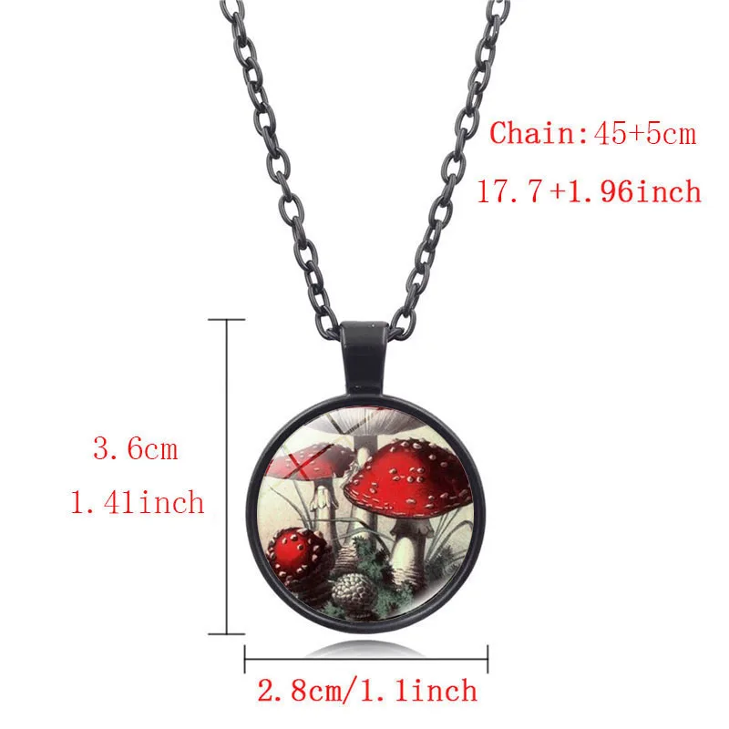 XUSHUI XJ модное стеклянное купольное ожерелье с изображением Красного гриба