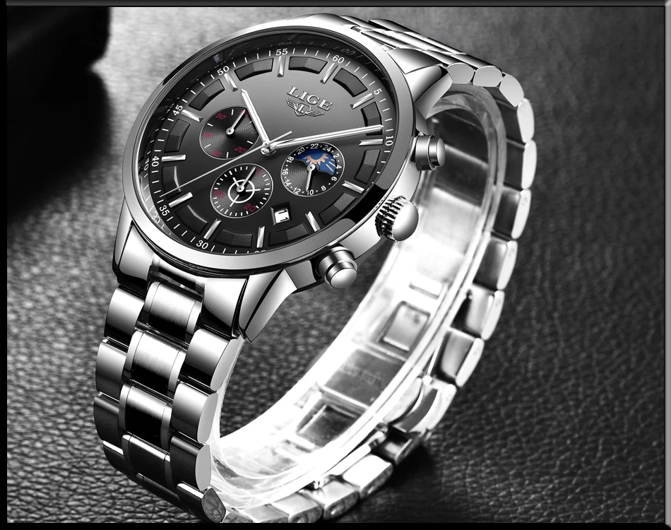 Relogio Masculino часы мужские LIGE модные спортивные кварцевые часы мужские s часы Топ бренд класса люкс Бизнес водонепроницаемые часы Relojes
