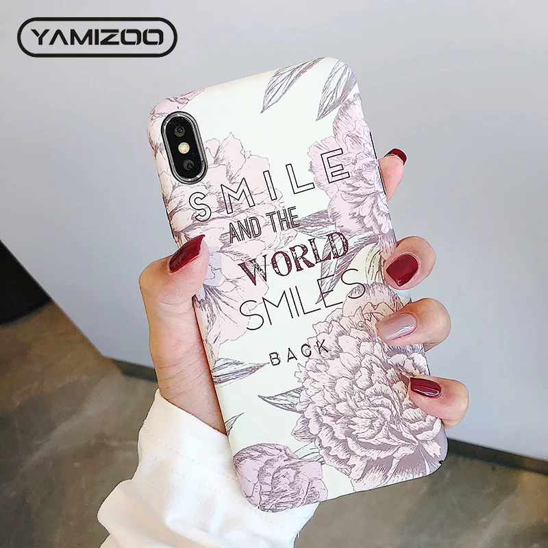 YAMIZOO 3D Relief Luminous/Flower/Luxury/Hard Case For iPhone 7 Blue Phone Cases 6s 6 Plus Xs Max X XR 8 |