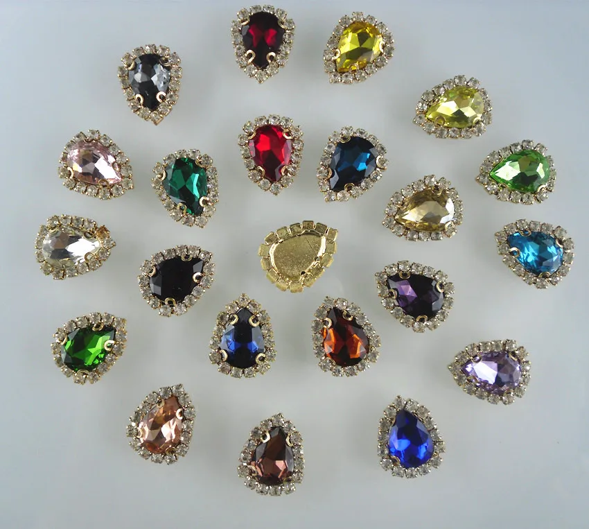 Граненая КАПЛЕВИДНАЯ чаша с нижним отверстием 10х14мм стекло кристально вокруг