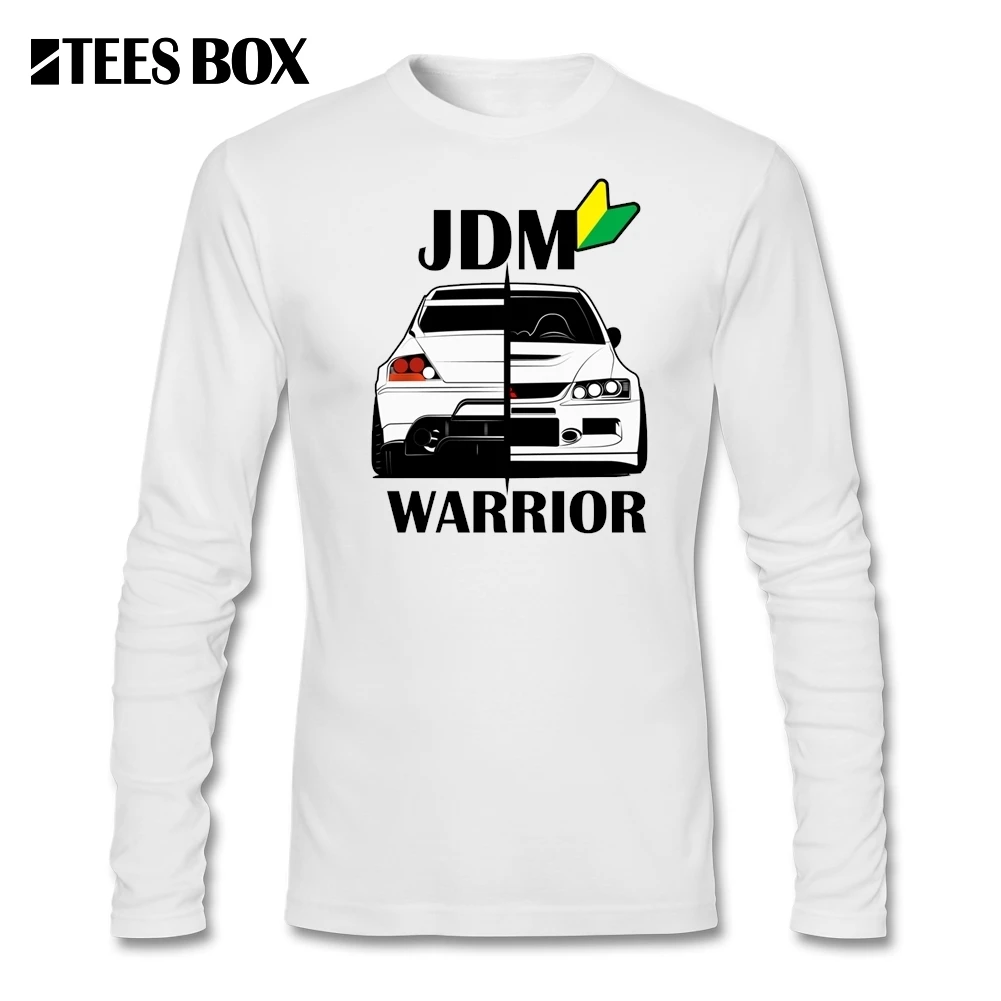 Новинка футболки JDM воин взрослых 100% хлопок одежда с длинными рукавами Мода 2017