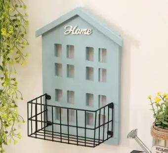 light blue Новая Скандинавская металлическая настенная полка в скандинавском стиле, Настенная декоративная полка для гостиной, органайзер для хранения, настенные держатели, Dec - Цвет: light blue