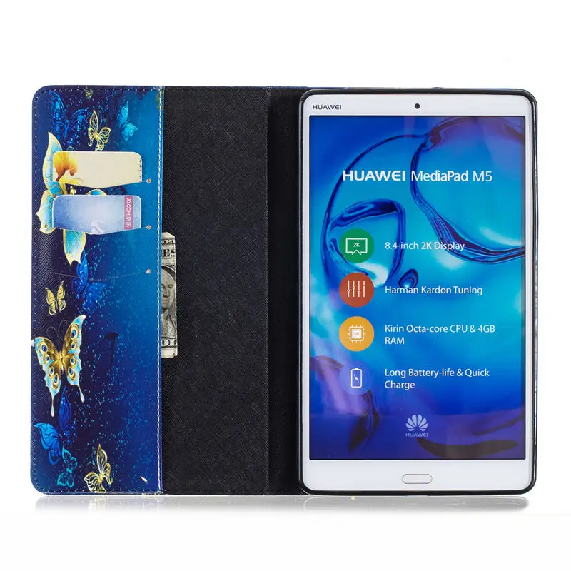Чехол для huawei MediaPad M5 8,4 SHT-AL09 SHT-W09 8," Smart Cover Funda Tablet Модный чехол с пандой и совой+ пленка+ стилус