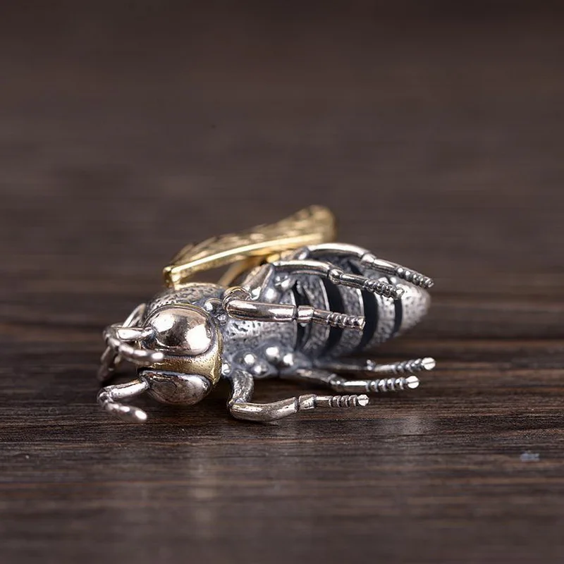 

Thai Silver Insects Bumblebee Pendant Copper Silver Male Money Combined with The New Product D330