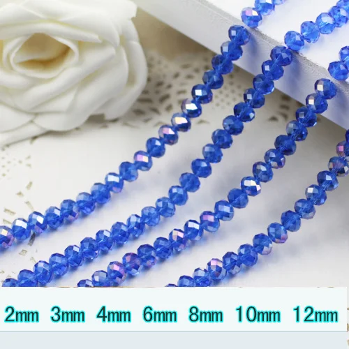 5040 AAA высокое качество Sapphire AB цветное прозрачное стекло Rondelle beads. 2 мм 3 4 6 8 10 12