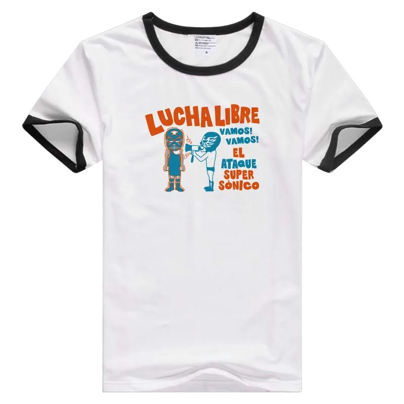LUCHA LIBRE повседневная мужская и женская футболка с коротким рукавом удобная крутым