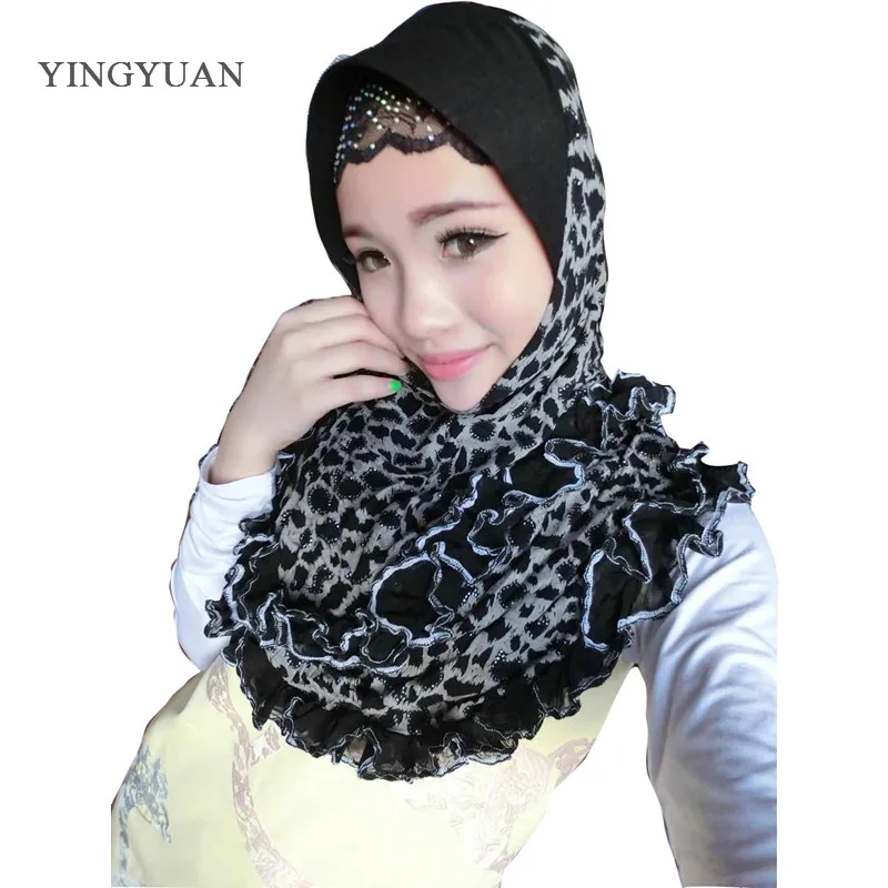 TJ8 новые предметы модные Лоскутные мусульманские шарфы из пашмины хиджаб| |