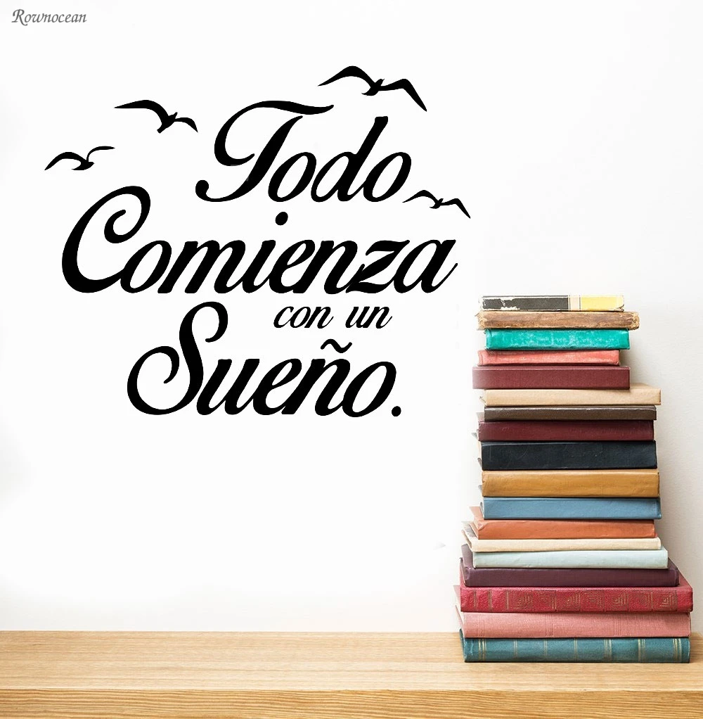 Испанские наклейки на стену виниловый плакат с цитатой птицы стены Искусство для
