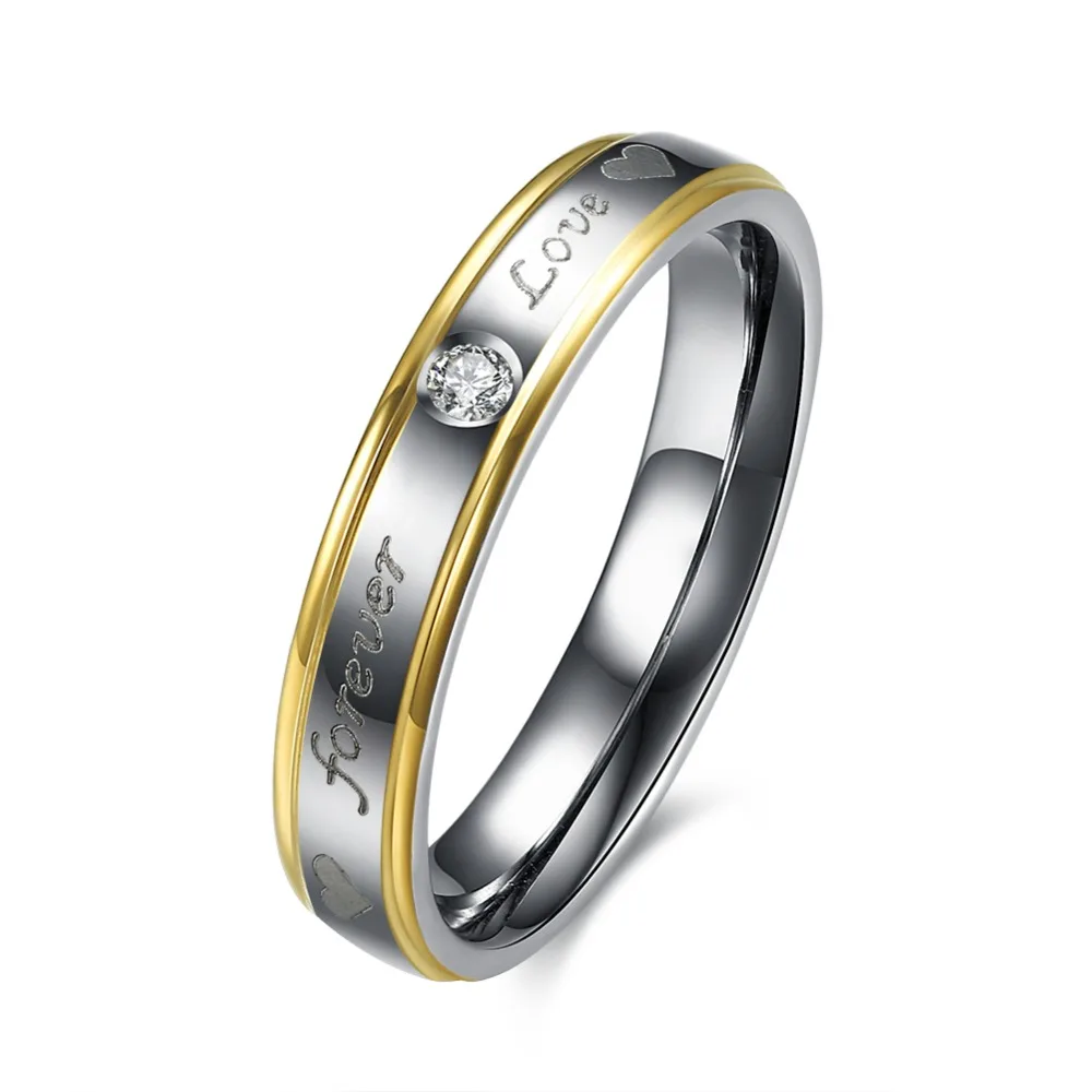 Женское кольцо Союза тоньше размер любимый навсегда с гравировкой IP золотой цвет