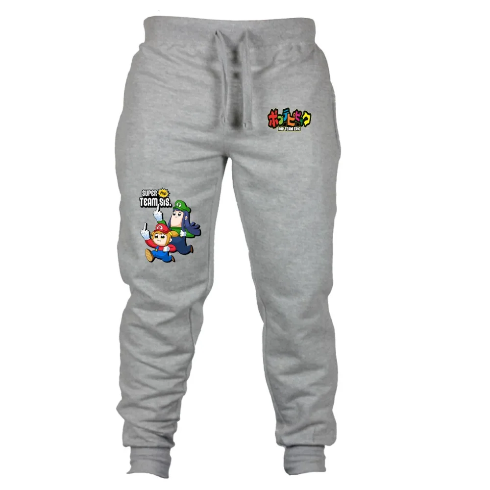 Japan anime POP TEAM EPIC pants men Casual Loose Sweatpants Drawstring Pants Cosplay costumes Sports Trousers | Мужская одежда