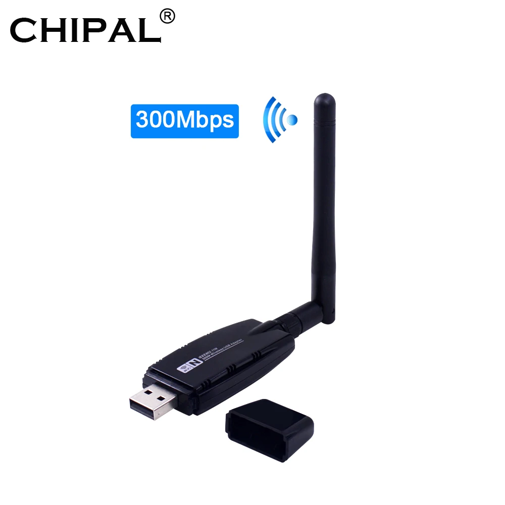 CHIPAL 300 Мбит/с высокоскоростной Wifi адаптер мини USB приемник беспроводной 2дб