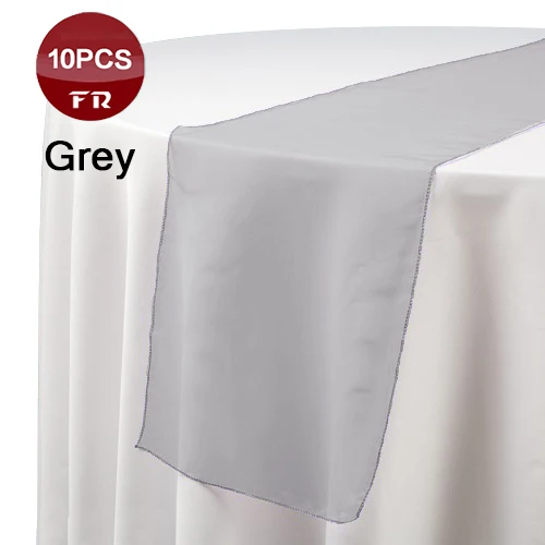 10 шт./лот настольная дорожка из органзы с прозрачными марлевыми элементами