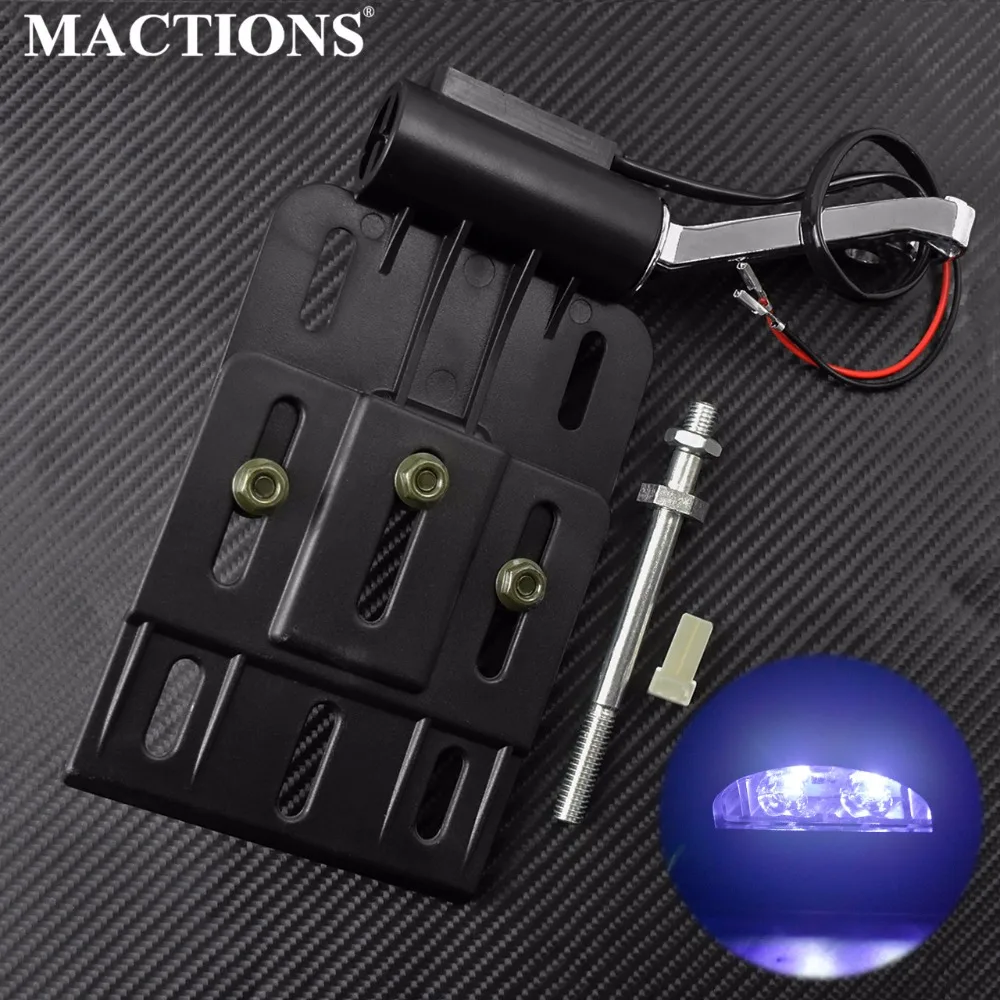 Хром Мотоцикл телескопический складной светодиодный светильник боковое