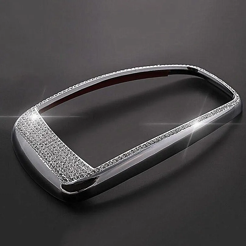 Bling Diamond Center Control Mouse Panel Frame Trim Decoration For Mercedes-Benz C200L E300L GLC260 | Automotive Interior Stickers
