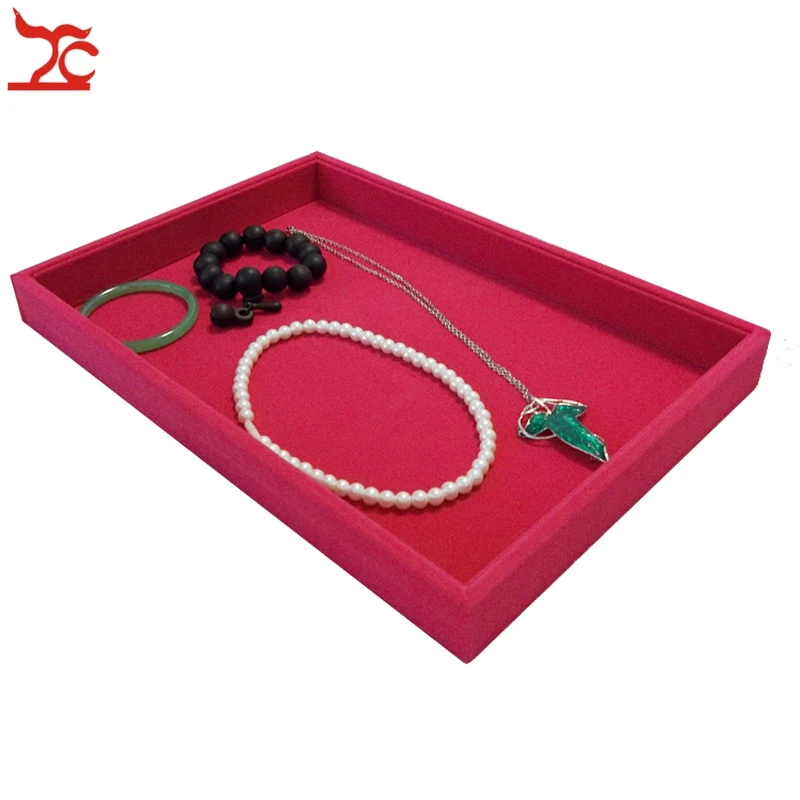 Розничная торговля высокое качество бархатные ювелирные витрины четыре цвета