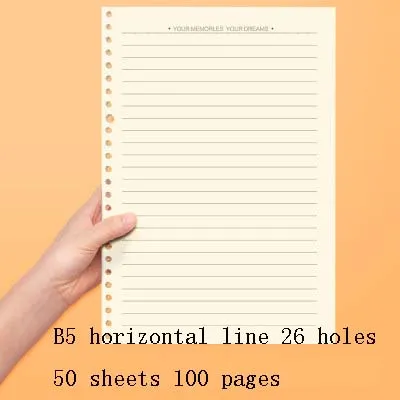 B5 horizontal line A5 B5 книга со спиралью катушки Тетрадь To-Do с подкладкой в горошек свободная миллиметровая бумага Журнал Дневник для школьных принадлежностей для самостоятельной сборки - Цвет: B5 horizontal line