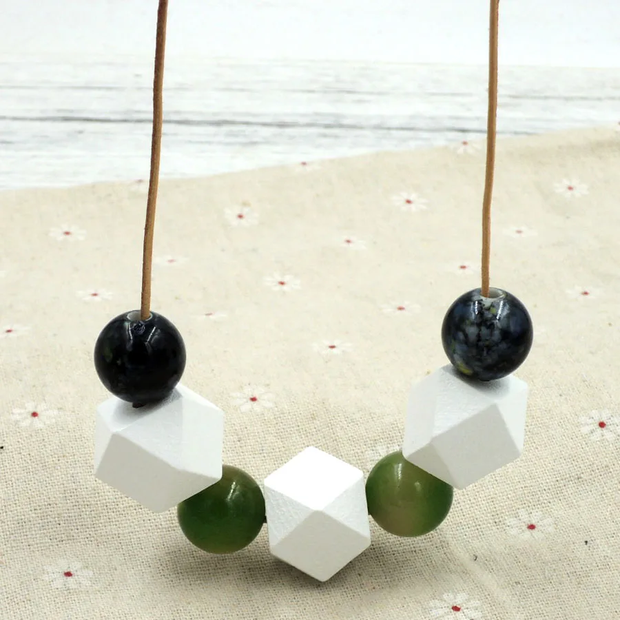 Новинка 2019 цвет выцветает зелено желтое геометрическое ожерелье украшения Новая