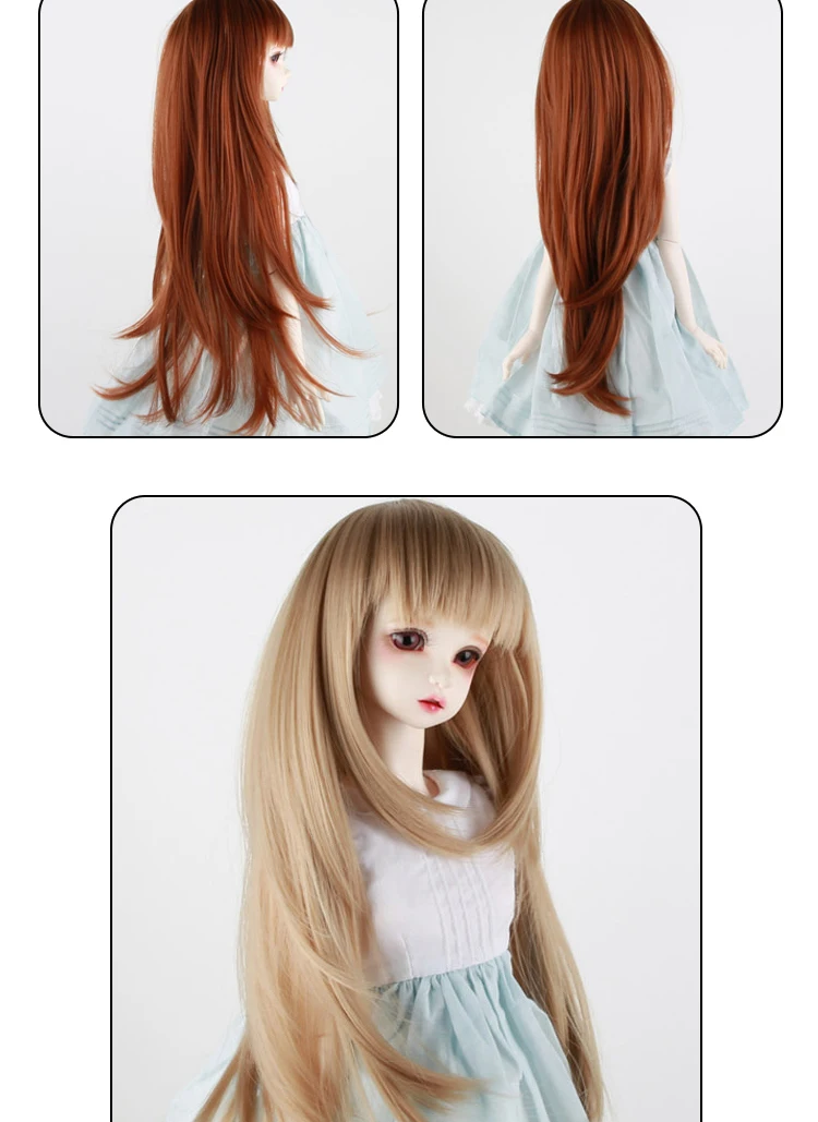 Новинка, аксессуары для кукол, подходит для 1/3, 1/4, 1/6, Bjd, Sd, парики для кукол, Ретро стиль, длинные волосы, прямые парики, 15 различных стилей, Avalibale
