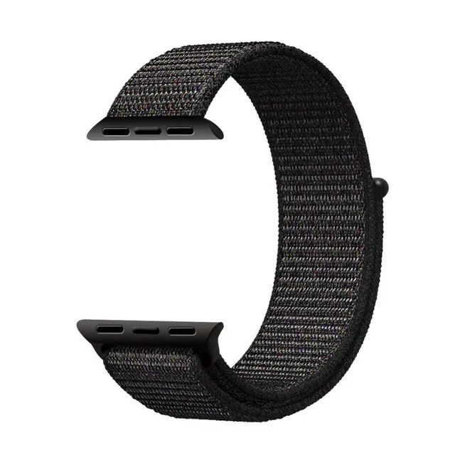 Нейлон спортивная петля ремешок для наручных часов Apple Watch, версии 44/40 мм 42 38 мм и нержавеющая сталь металлический корпус наручных часов iWatch, 4/3/2/1 крючок для браслетов и застежка-петля наручные Аксессуары для наручных часов